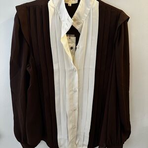 Tuckernuck x India Hicks: Chocolate and Ivory Grove Blouse